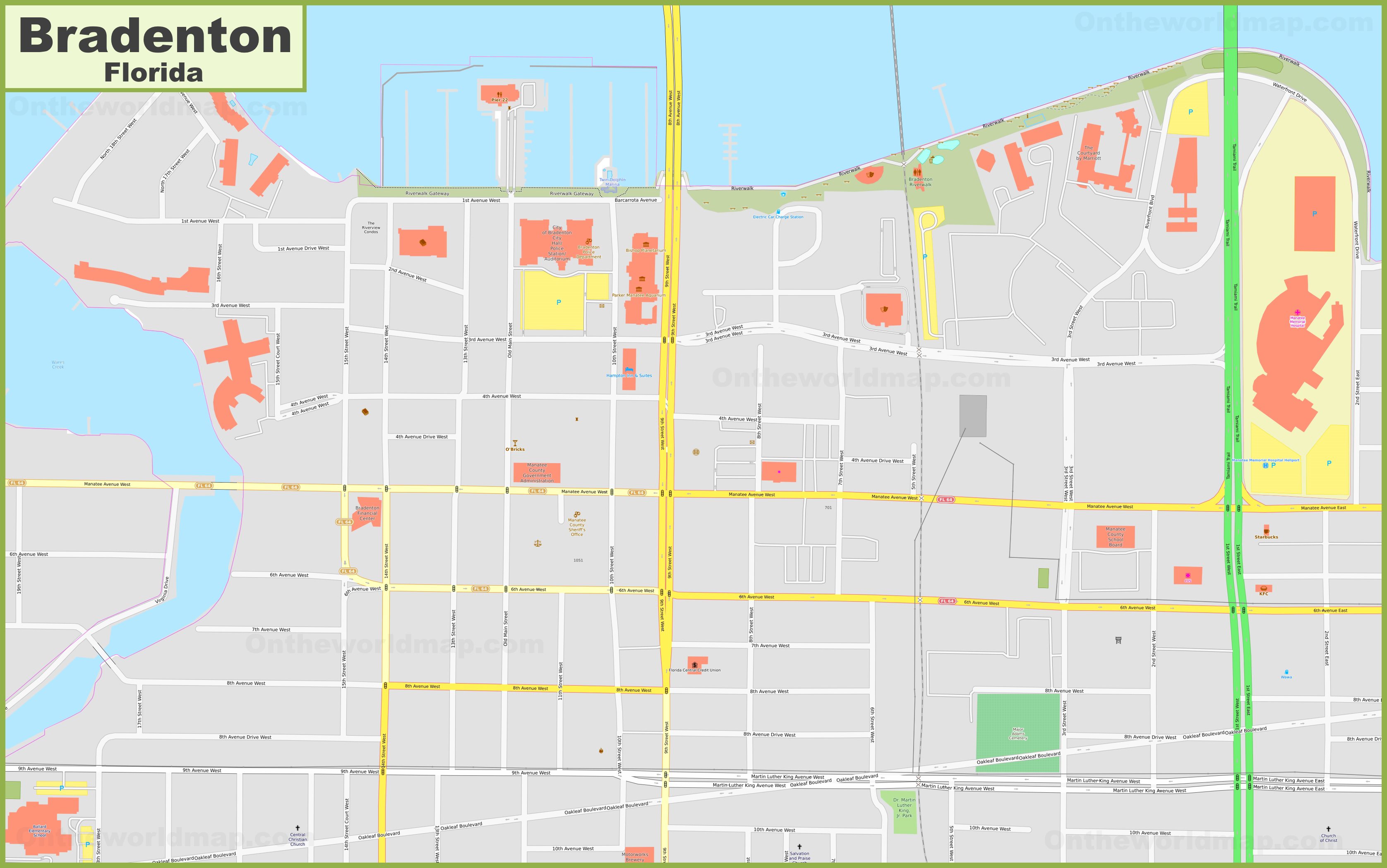 Bradenton City Center Map 