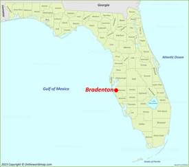 Bradenton Location On The Florida Map