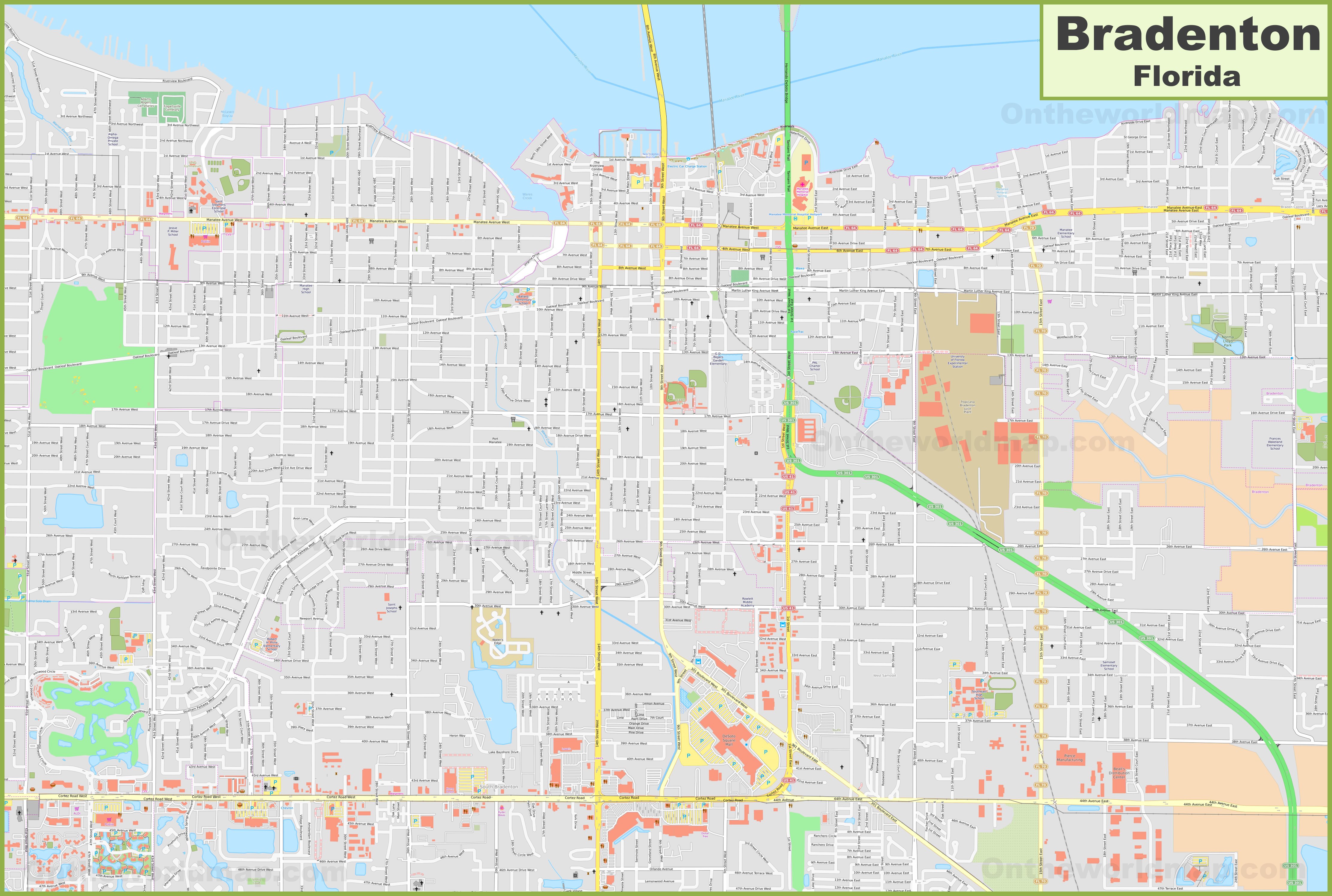 Bradenton fl map