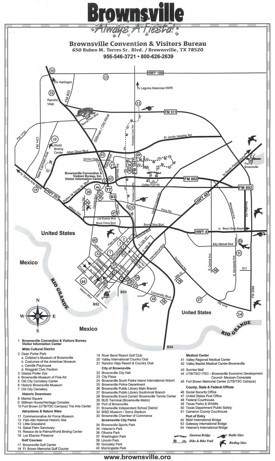Brownsville tourist map