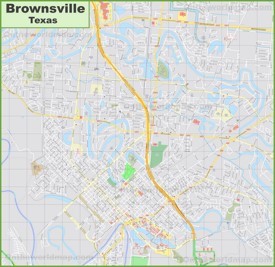Large detailed map of Brownsville