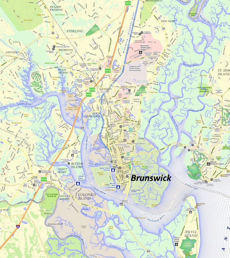 Brunswick Area Road Map Max 