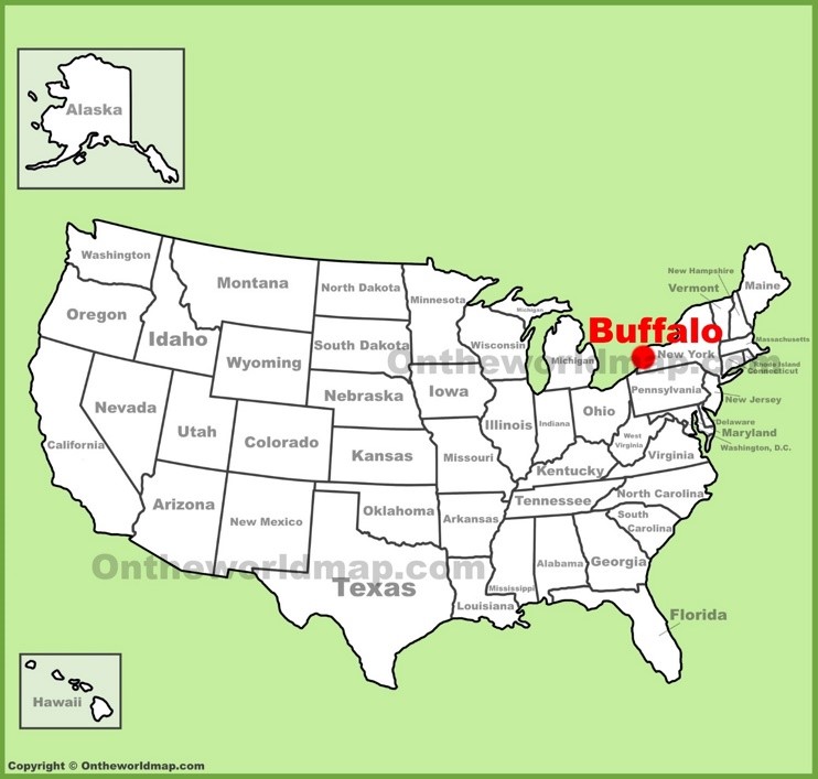 Buffalo location on the U.S. Map