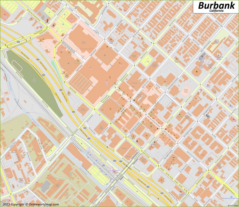 Downtown Burbank Map