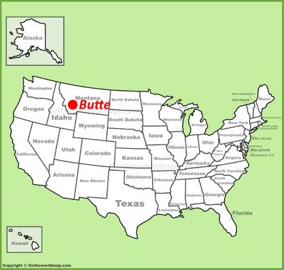 Butte Location Map