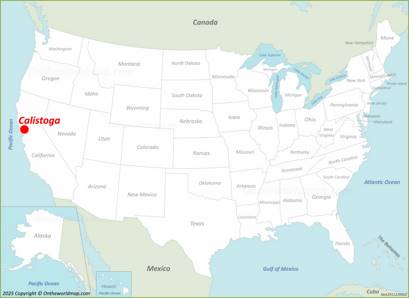 Calistoga Location on the USA Map