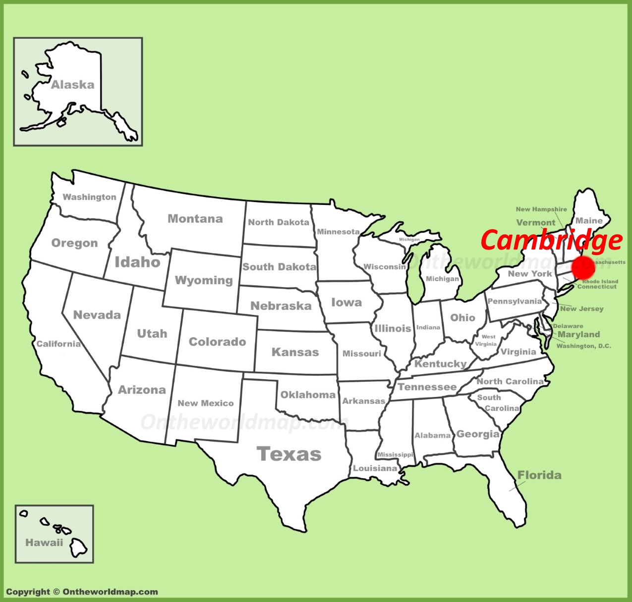 Cambridge Location On The Us Map 