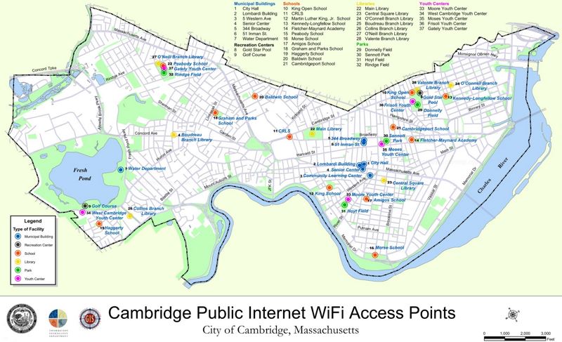 Cambridge MA WiFi Map