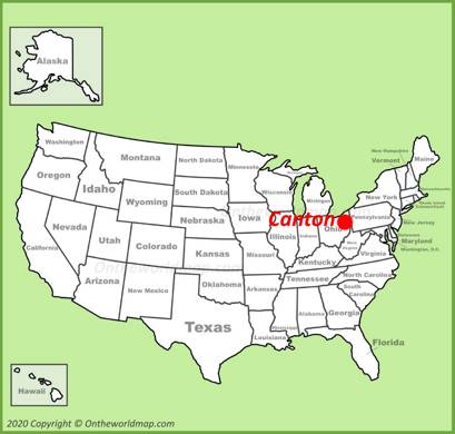 Canton OH Location Map