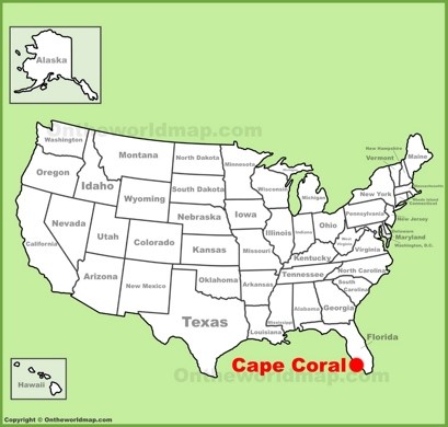 Cape Coral Location Map