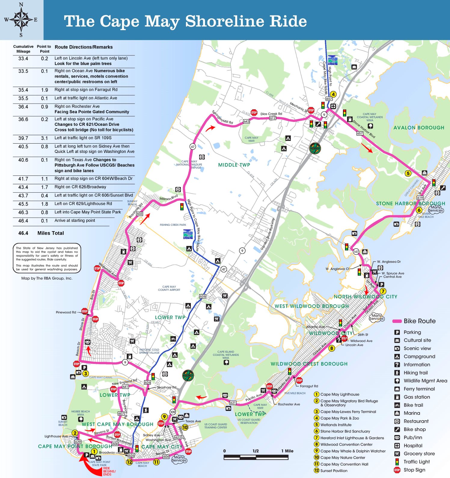 Street Map Of Cape May Nj Cape May Tourist Map