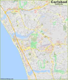 Detailed Map of Carlsbad