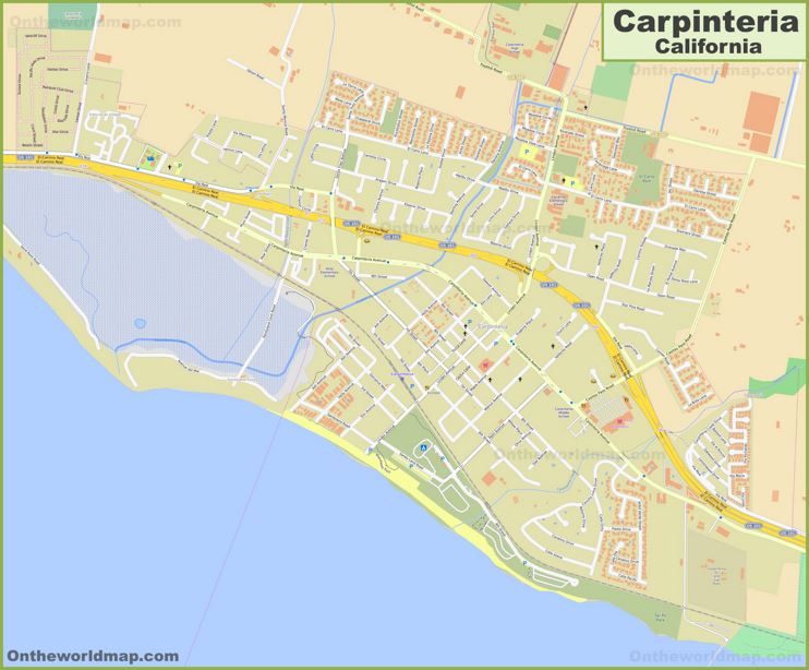Detailed Map of Carpinteria