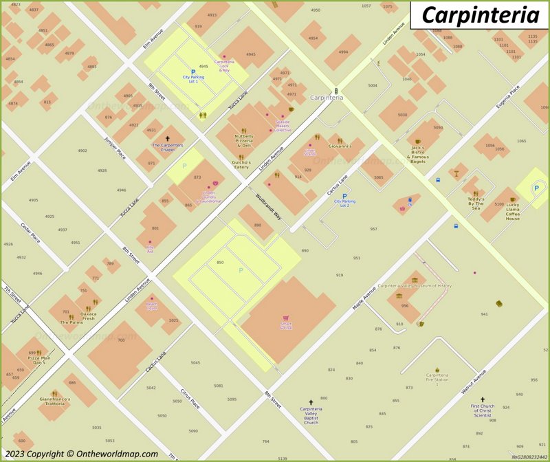 Downtown Carpinteria Map