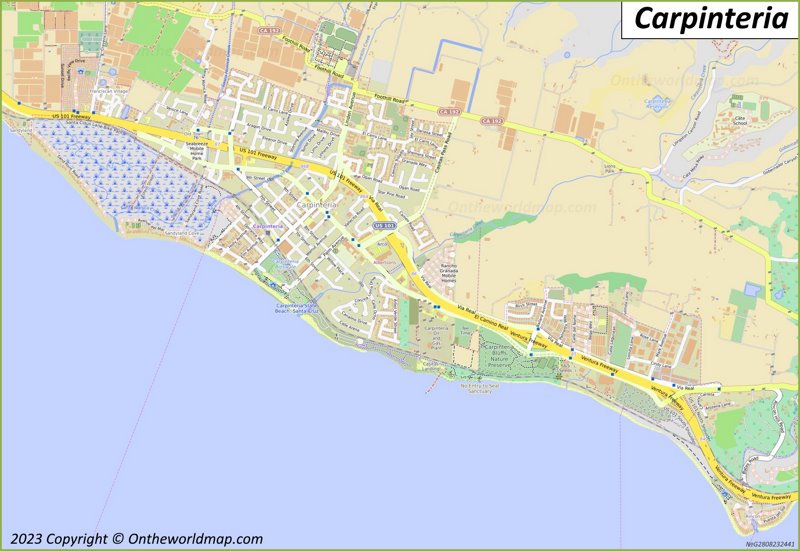 Map of Carpinteria