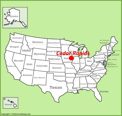 Cedar Rapids Location Map