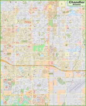 Large detailed map of Chandler