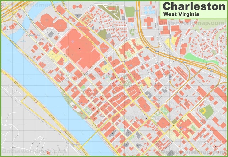 Charleston Wv Downtown Map Max 