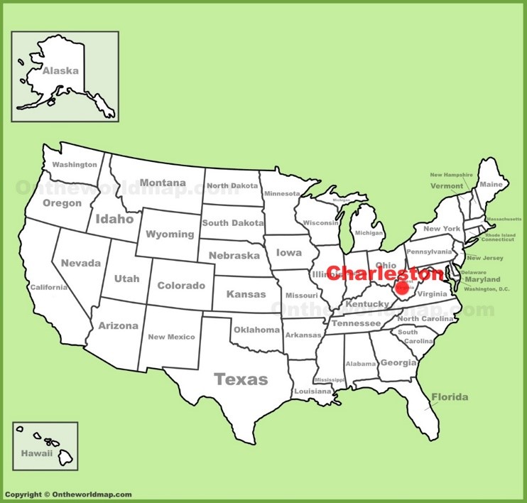 Charleston (West Virginia) location on the U.S. Map