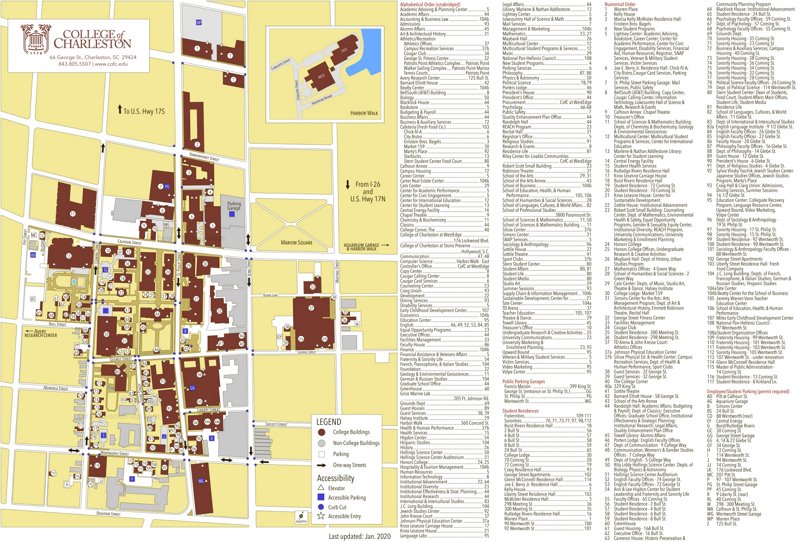 College Of Charleston Campus Map Max 