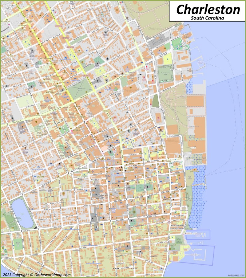 Downtown Charleston Map