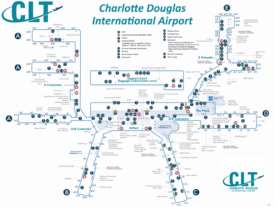Charlotte Douglas International Airport map