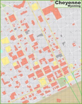 Cheyenne downtown map