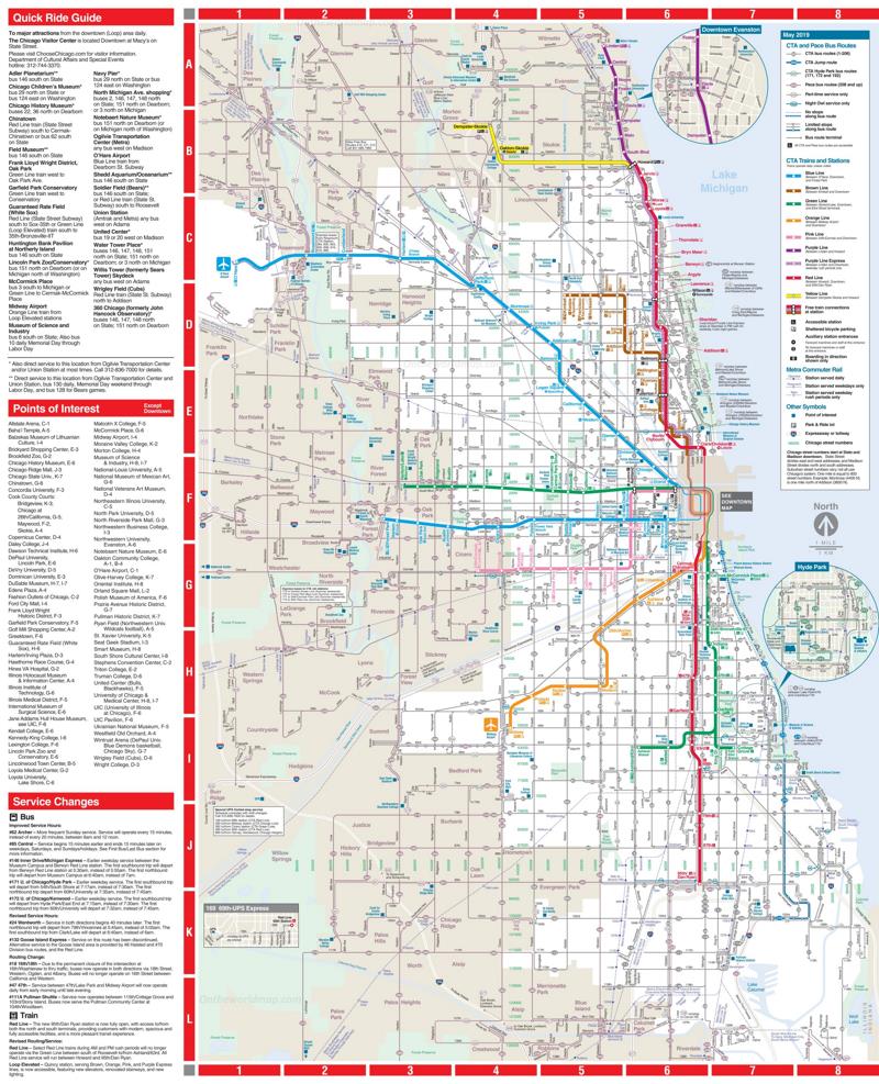 Chicago Bus And Train Map