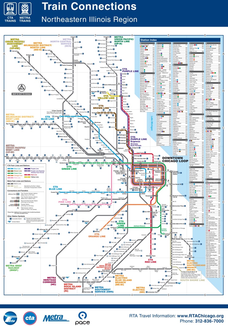 Chicago Cta Metra Subway Map Max 