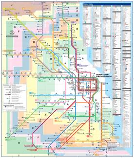 Chicago Train Connections Map