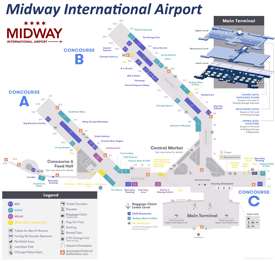 Midway International Airport Map