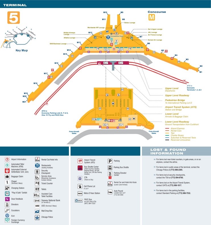 O'Hare Airport terminal 5 map