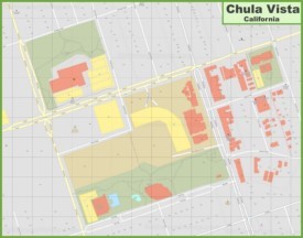 Detailed Map of Downtown Chula Vista