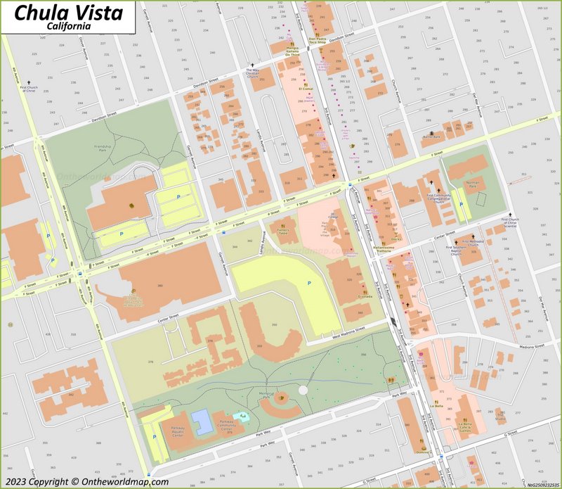 Downtown Chula Vista Map