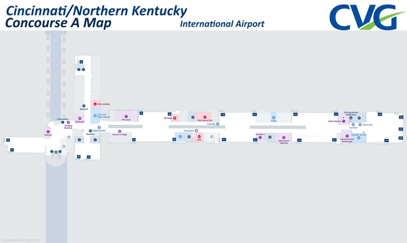 Cincinnati Airport Concourse A Map