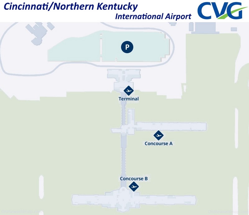 Cincinnati/Northern Kentucky International Airport Map