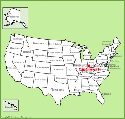 Cincinnati Location Map
