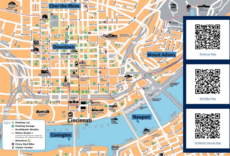 Cincinnati Tourist Map