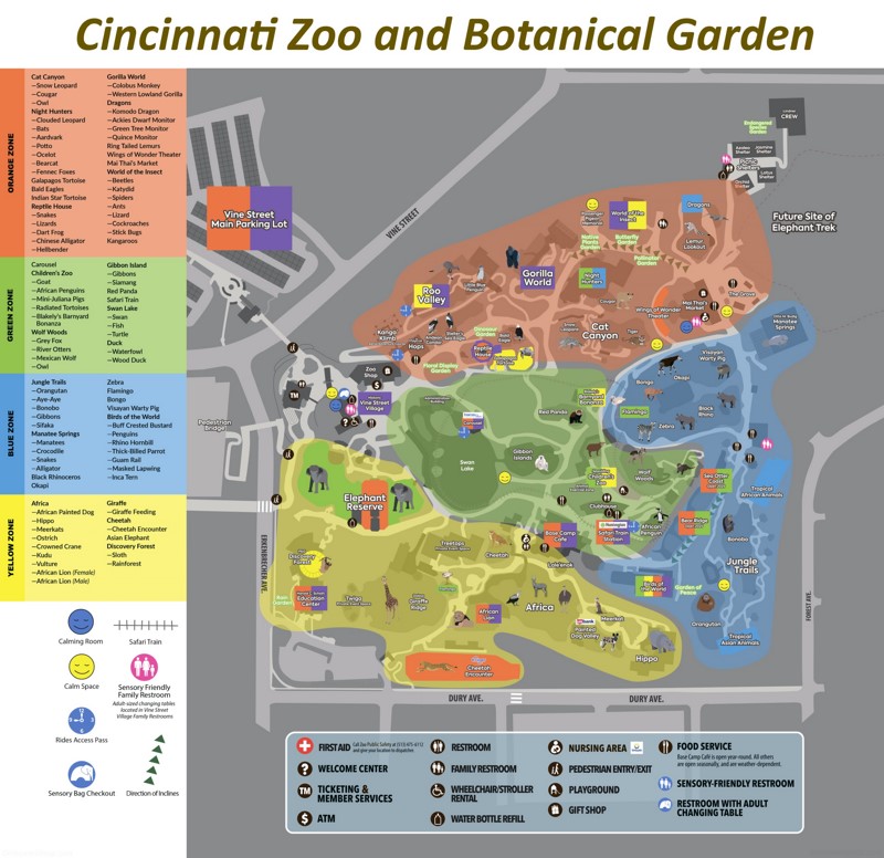 Cincinnati Zoo Map