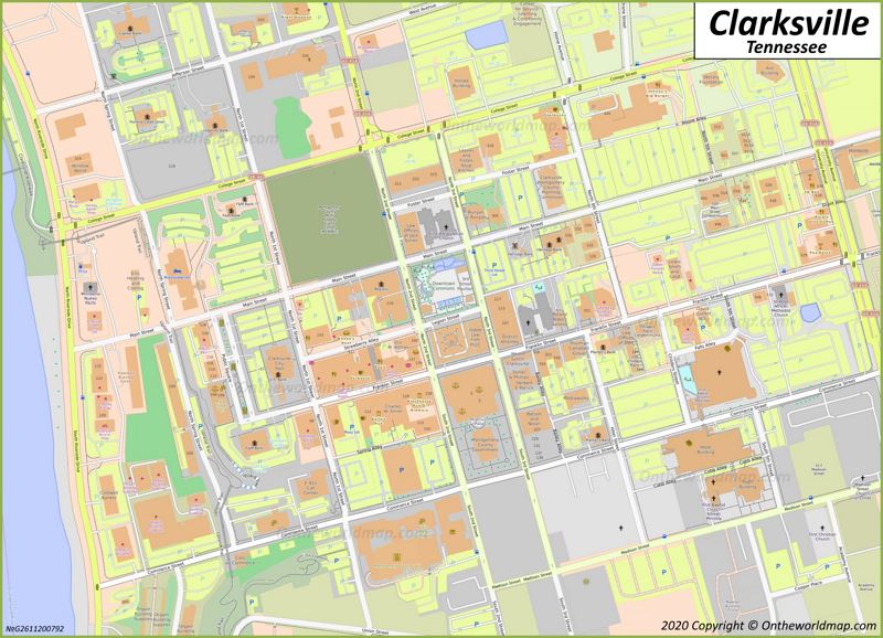 Clarksville Downtown Map