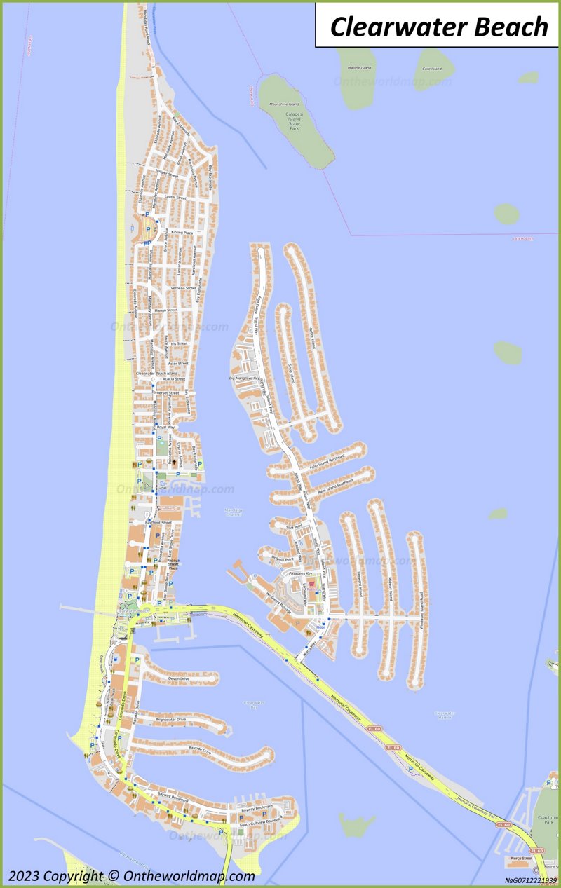 Map of Clearwater Beach
