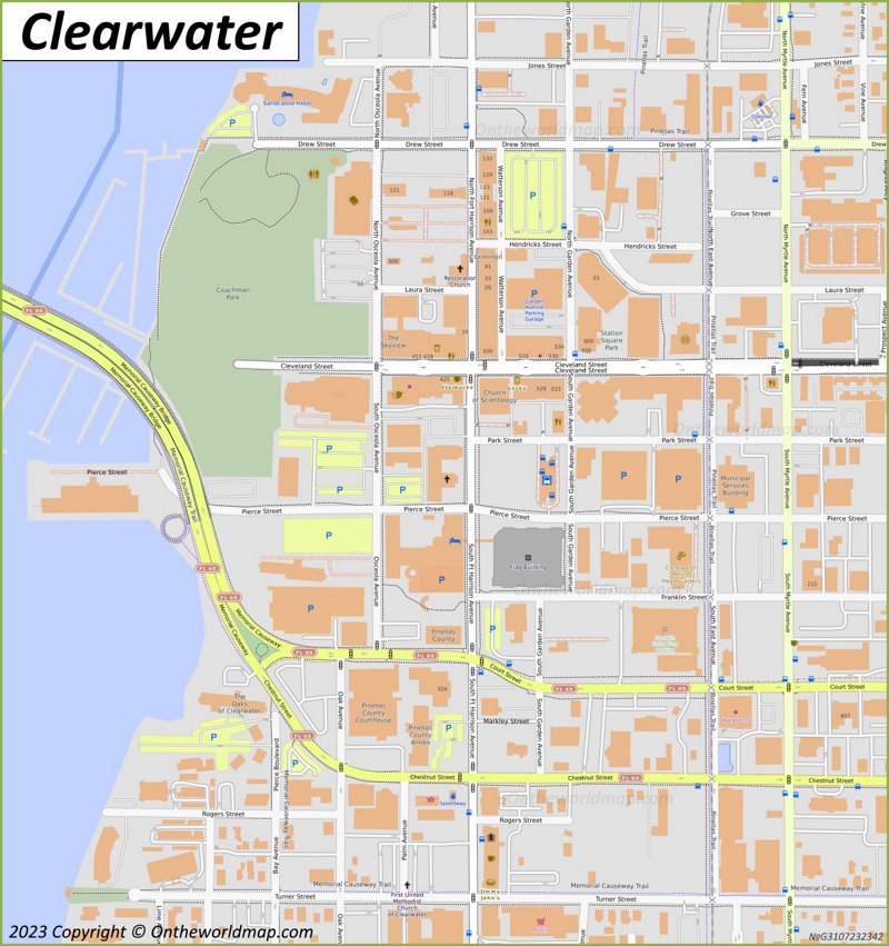 Downtown Clearwater Map
