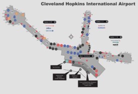 Cleveland airport map