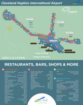 Cleveland airport map