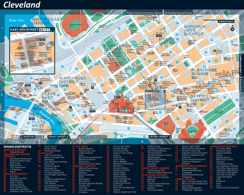 Cleveland Restaurants Map