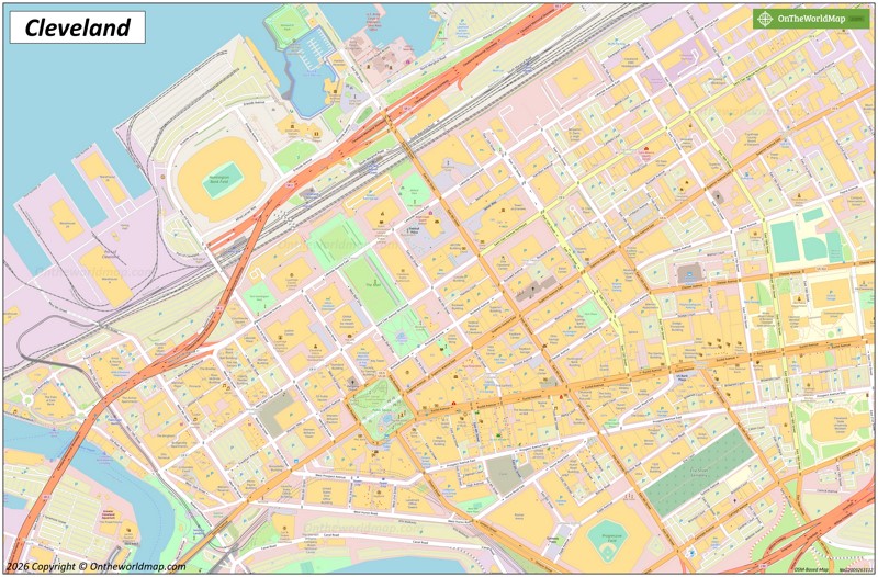 Map of Downtown Cleveland