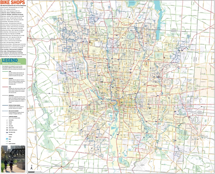 Columbus bike map