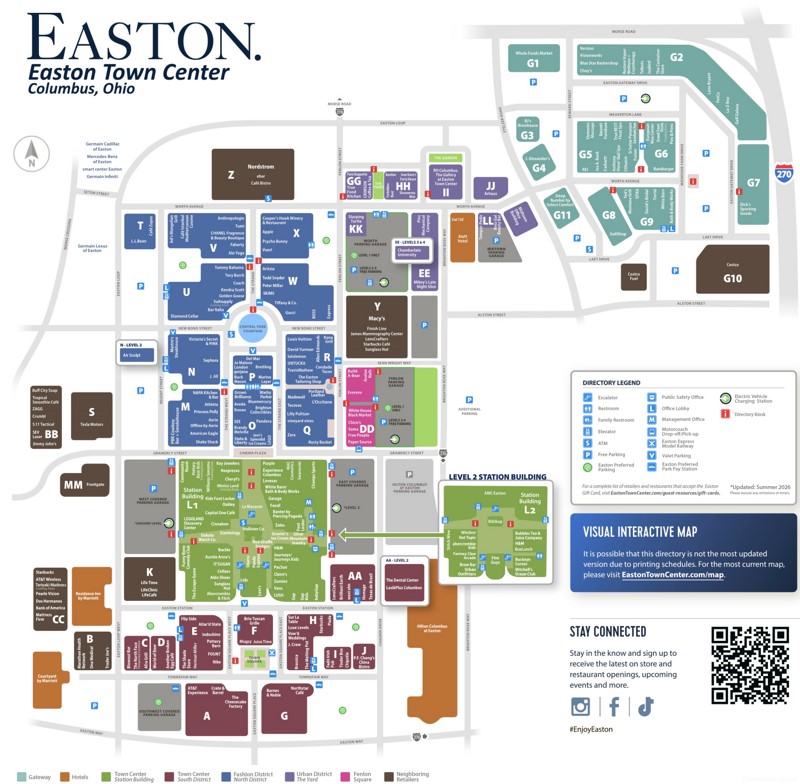 Easton Town Center Map