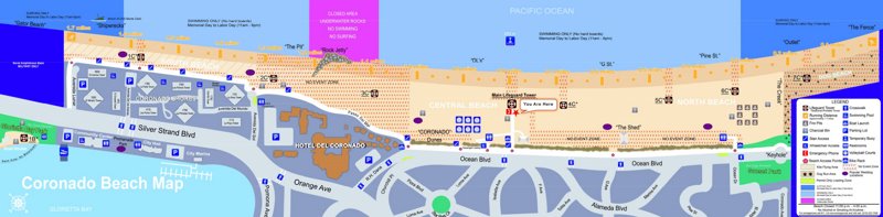 Coronado Beach Map