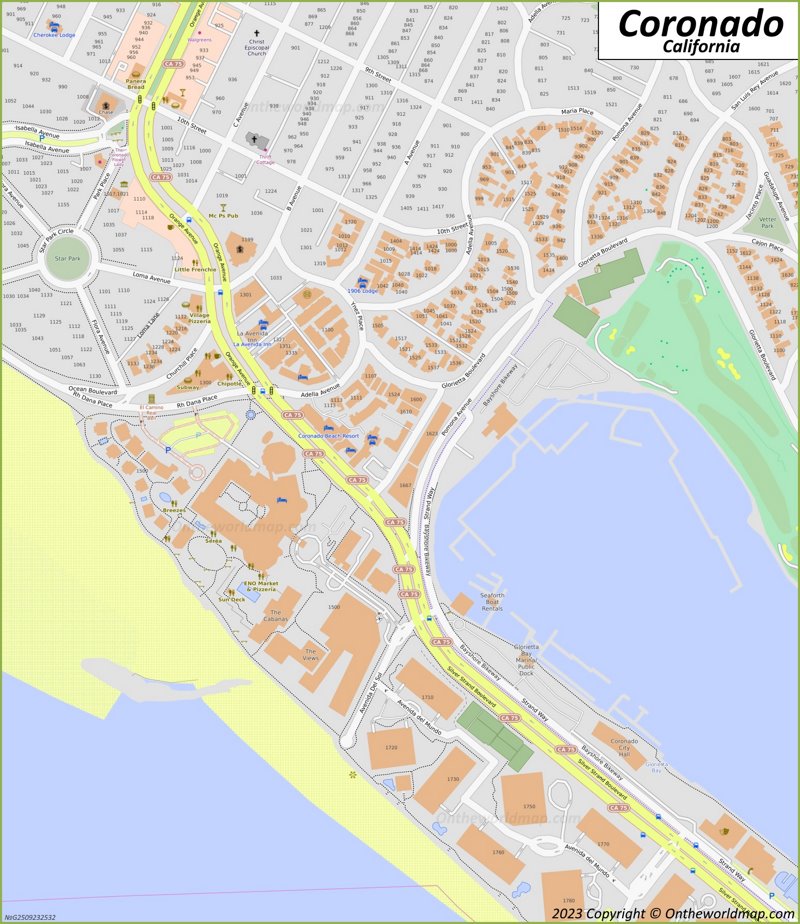 Downtown Coronado Map